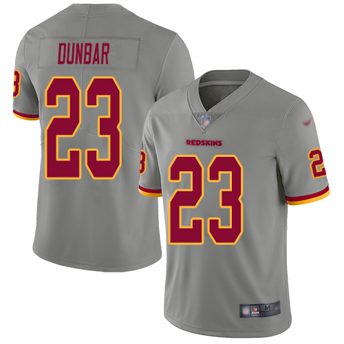 Washington Redskins Limited Gray Youth Quinton Dunbar Jersey NFL Football #23 Inverted Legend->youth nfl jersey->Youth Jersey
